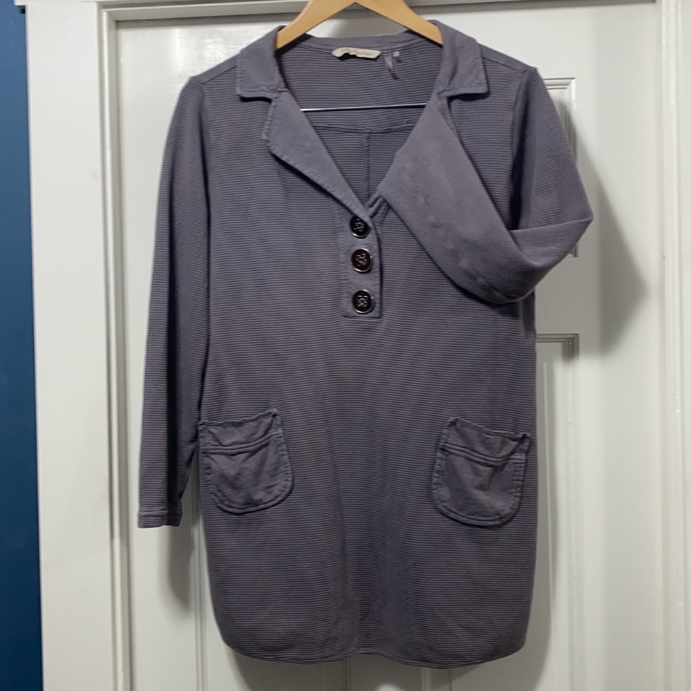 Soft Surroundings V-neck waffle weave tunic